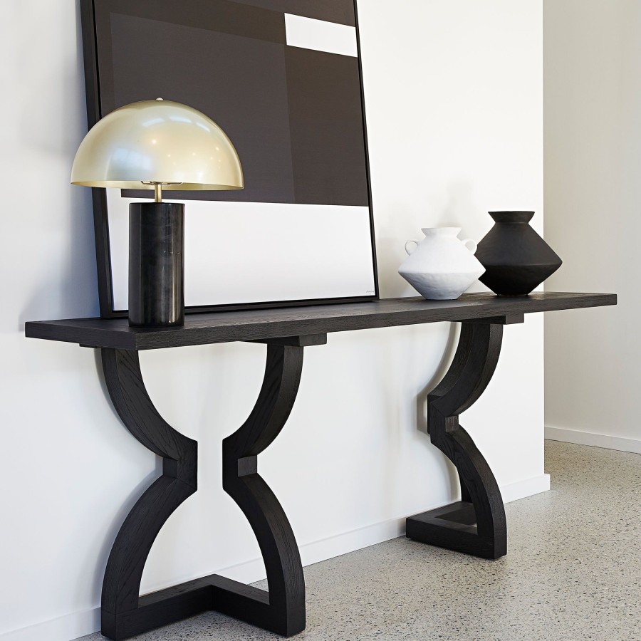 Furniture Horgans Consoles & Cabinets | Theodore Console Satin Black