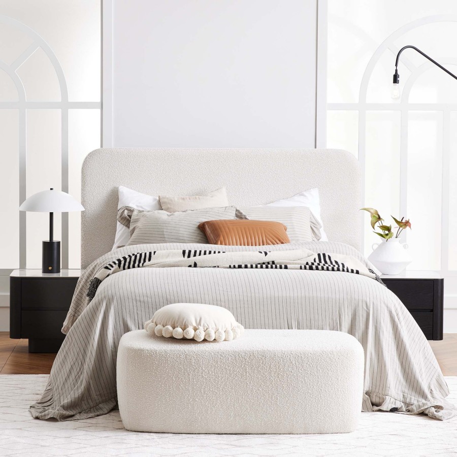 Furniture Horgans Bedheads | Palome Bedhead Queen Cream