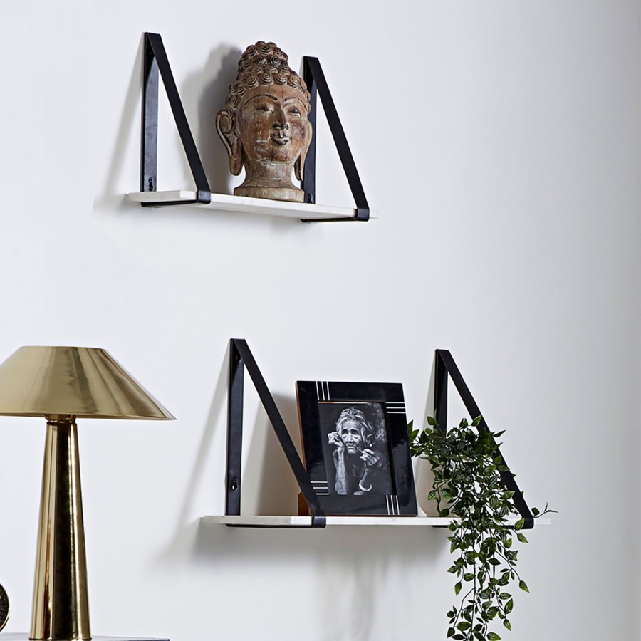 Homewares Horgans Shelves & Storage | Ellery Marble Shelf Black Small