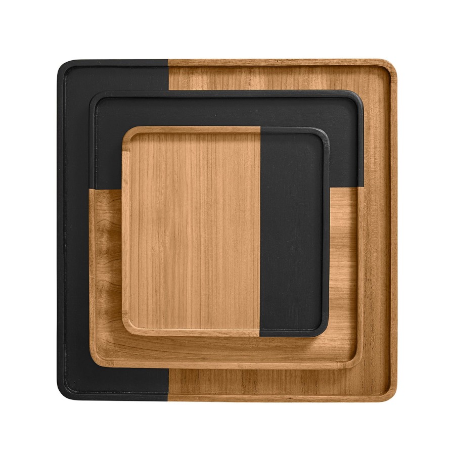 Homewares Horgans Tableware | Marley Display Tray Large Black