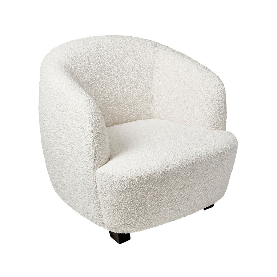 Furniture Horgans Armchairs & Chairs | Carey Curved Chair Ivory