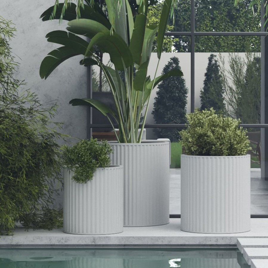 Furniture Horgans Outdoor Pots & Planters | Cayman Planter Small White