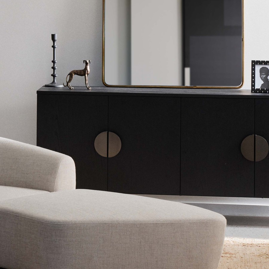 Furniture Horgans Consoles & Cabinets | Luna Ii Sideboard Black Pewter