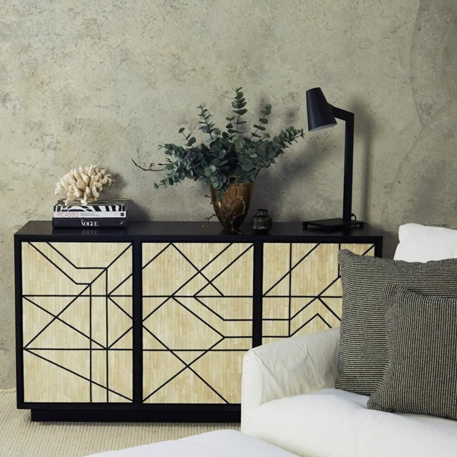 Furniture Horgans Consoles & Cabinets | Abstract Bone Inlay Sideboard