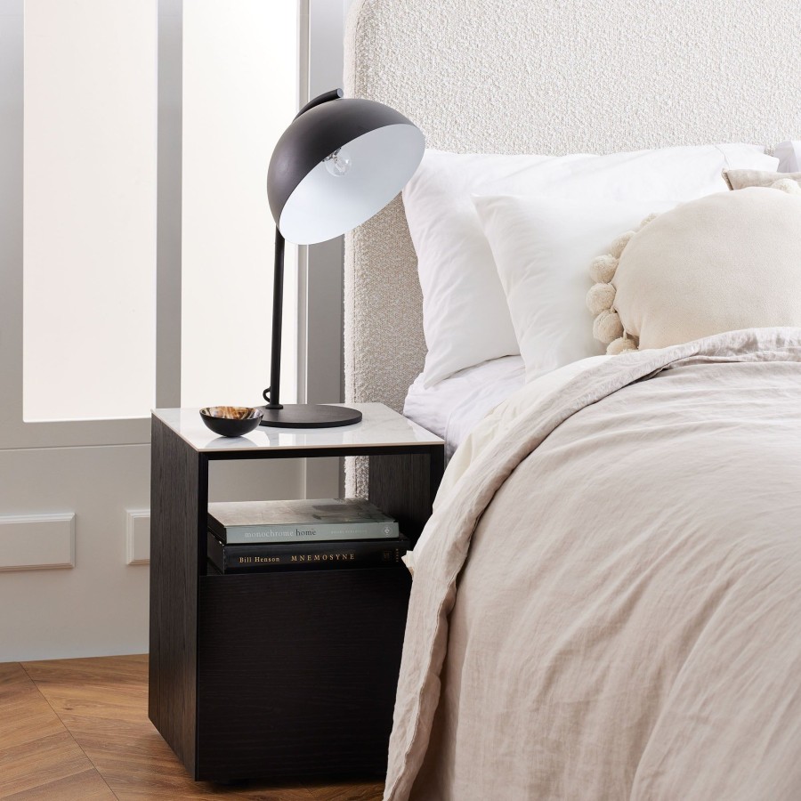 Furniture Horgans Bedsides | Tia Bedside White Marble Ceramic