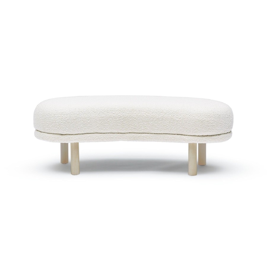 Furniture Horgans Ottomans | August Ottoman Ivory