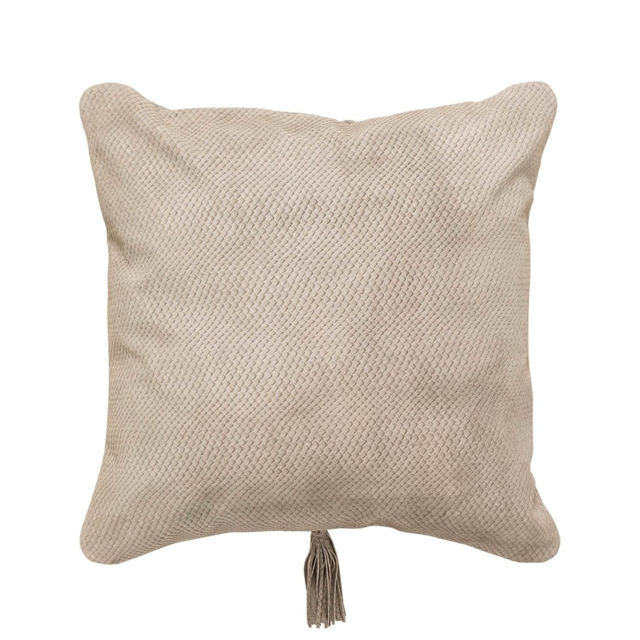 Homewares Horgans Cushions & Throws | Pelle Leather Cushion Light Grey 48X48