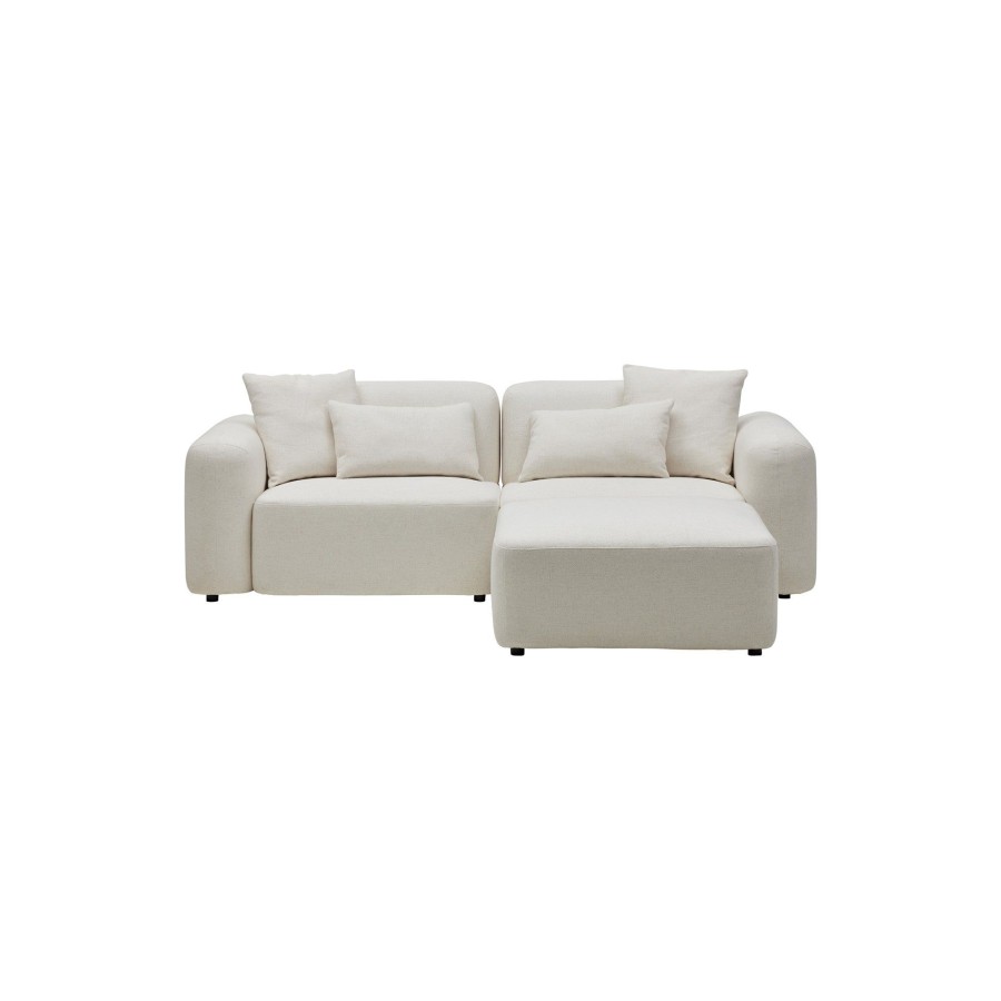 Furniture Horgans Sofas | Pascal Modular Sofa Ivory 2 Seat Right Chaise