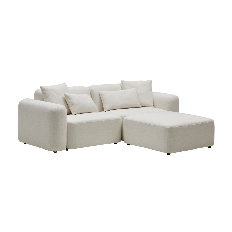 Furniture Horgans Sofas | Pascal Modular Sofa Ivory 2 Seat Right Chaise