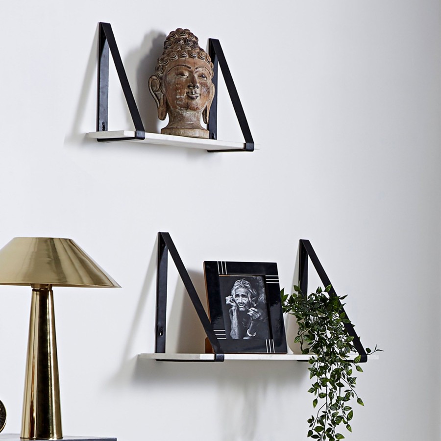 Homewares Horgans Shelves & Storage | Ellery Marble Shelf Black Large