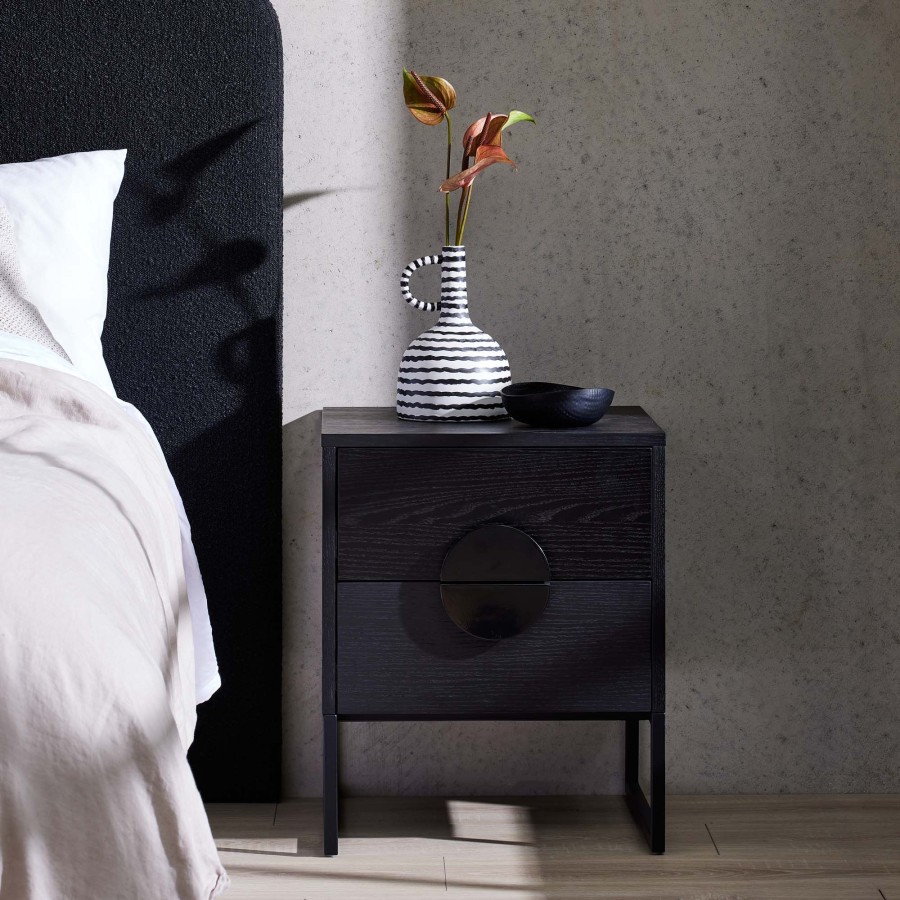 Furniture Horgans Bedsides | Luna Ii Bedside Black