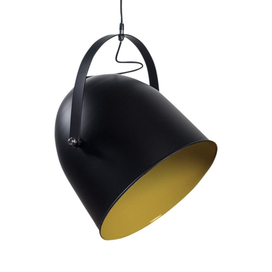 Lighting Horgans Pendant Lights | Mobilia Black & Gold Tub Pendant