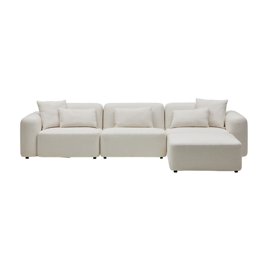 Furniture Horgans Sofas | Pascal Modular Sofa Ivory 3 Seat Right Chaise