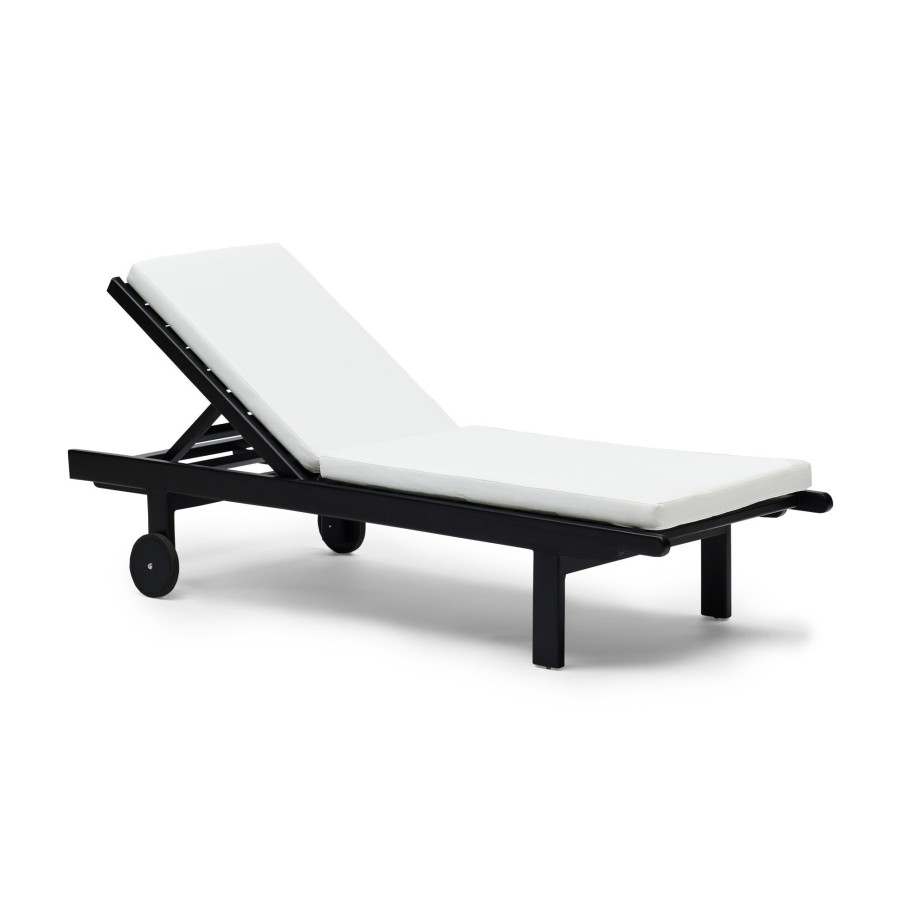 Furniture Horgans Sun Lounges | Avoca Outdoor Sun Lounge Black