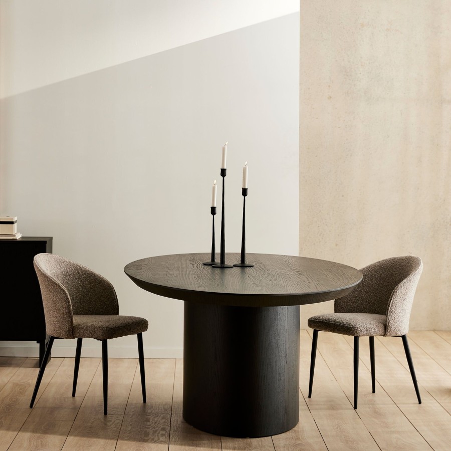 Furniture Horgans Dining Tables | Pippa Oval Dining Table Black Medium