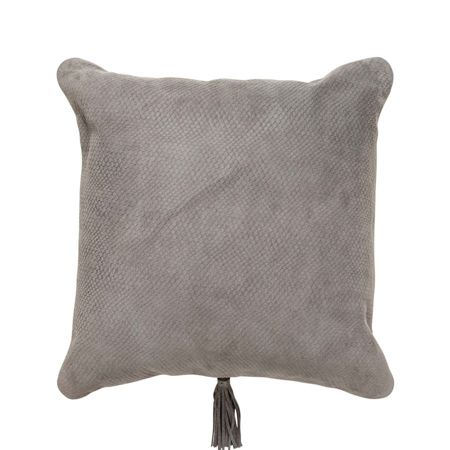 Homewares Horgans Cushions & Throws | Pelle Leather Cushion Dark Grey 48X48