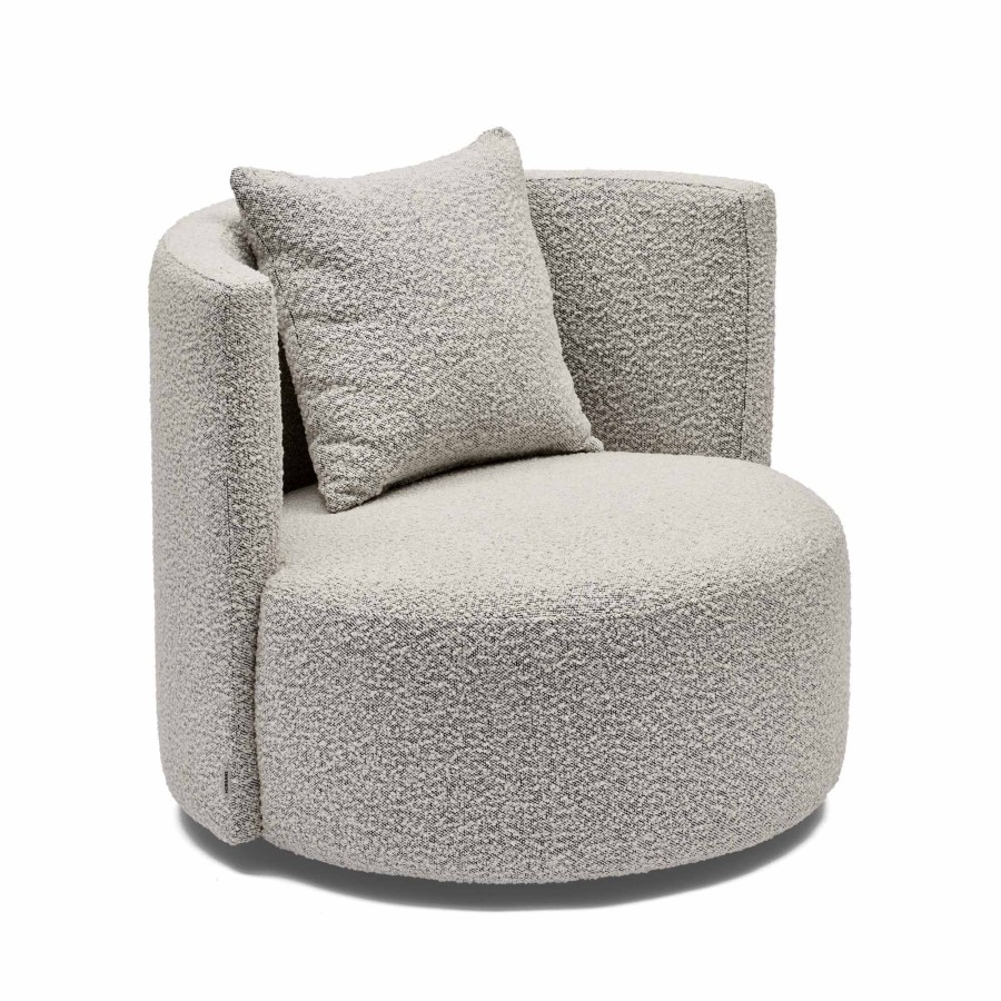 Furniture Horgans Armchairs & Chairs | Helena Swivel Chair Black & Cream