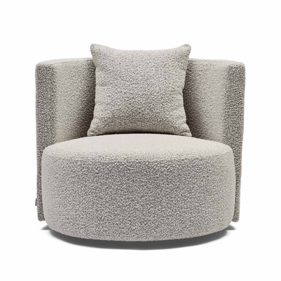 Furniture Horgans Armchairs & Chairs | Helena Swivel Chair Black & Cream