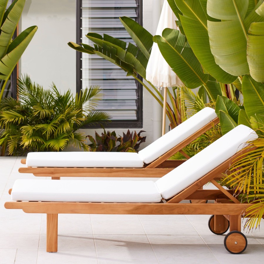 Furniture Horgans Sun Lounges | Avoca Outdoor Sun Lounge Bleached