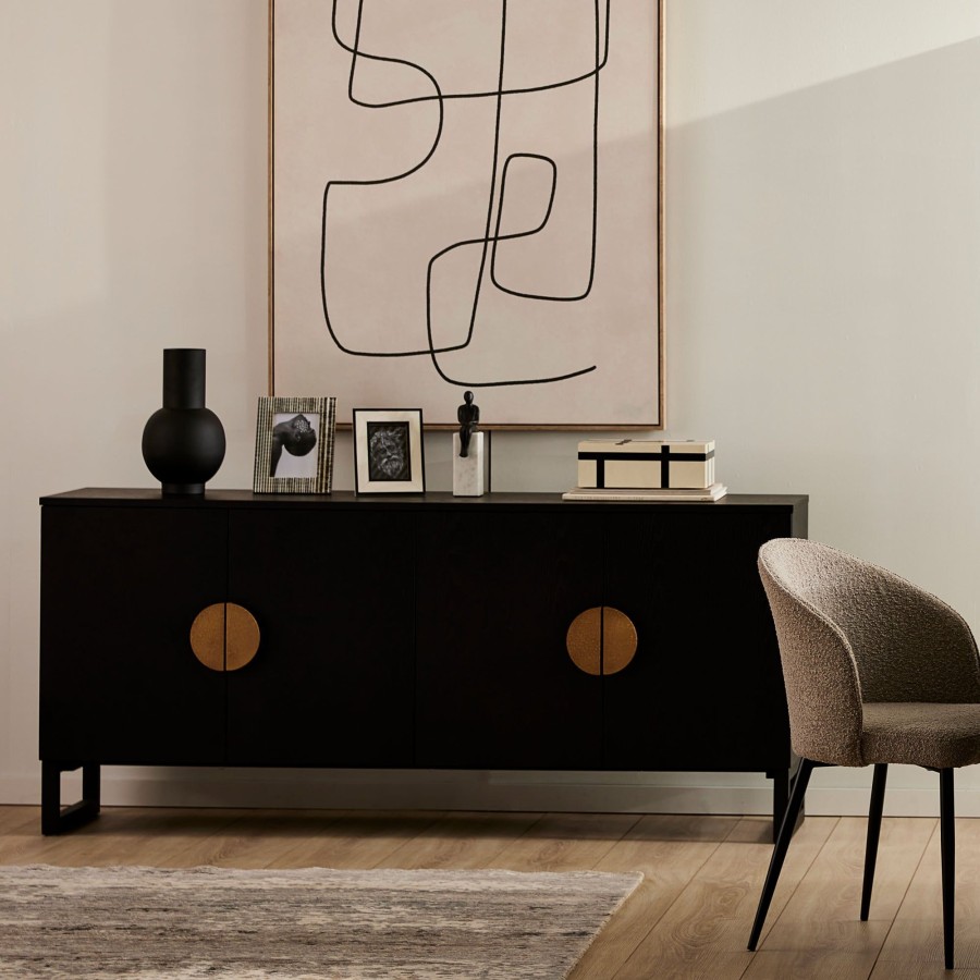 Furniture Horgans Consoles & Cabinets | Luna Ii Sideboard Black Gold