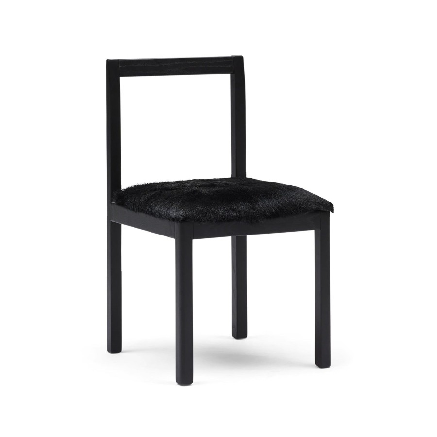 Furniture Horgans Dining Chairs | Subo Dining Chair Black Goat Skin