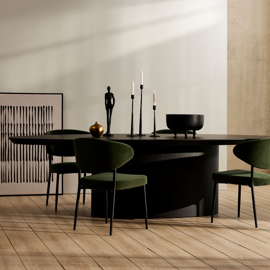 Furniture Horgans Dining Tables | Pippa Oval Dining Table Black Large