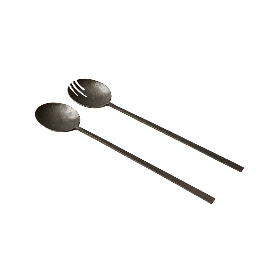 Homewares Horgans Tableware | Beesh Iron Salad Servers Black